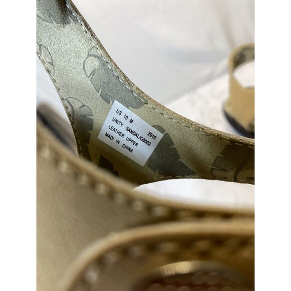 GOLFSTREAM Greenleaf Women's Spike Golf Sandals Beige Leather Utility size 10M - Picture 8 of 8